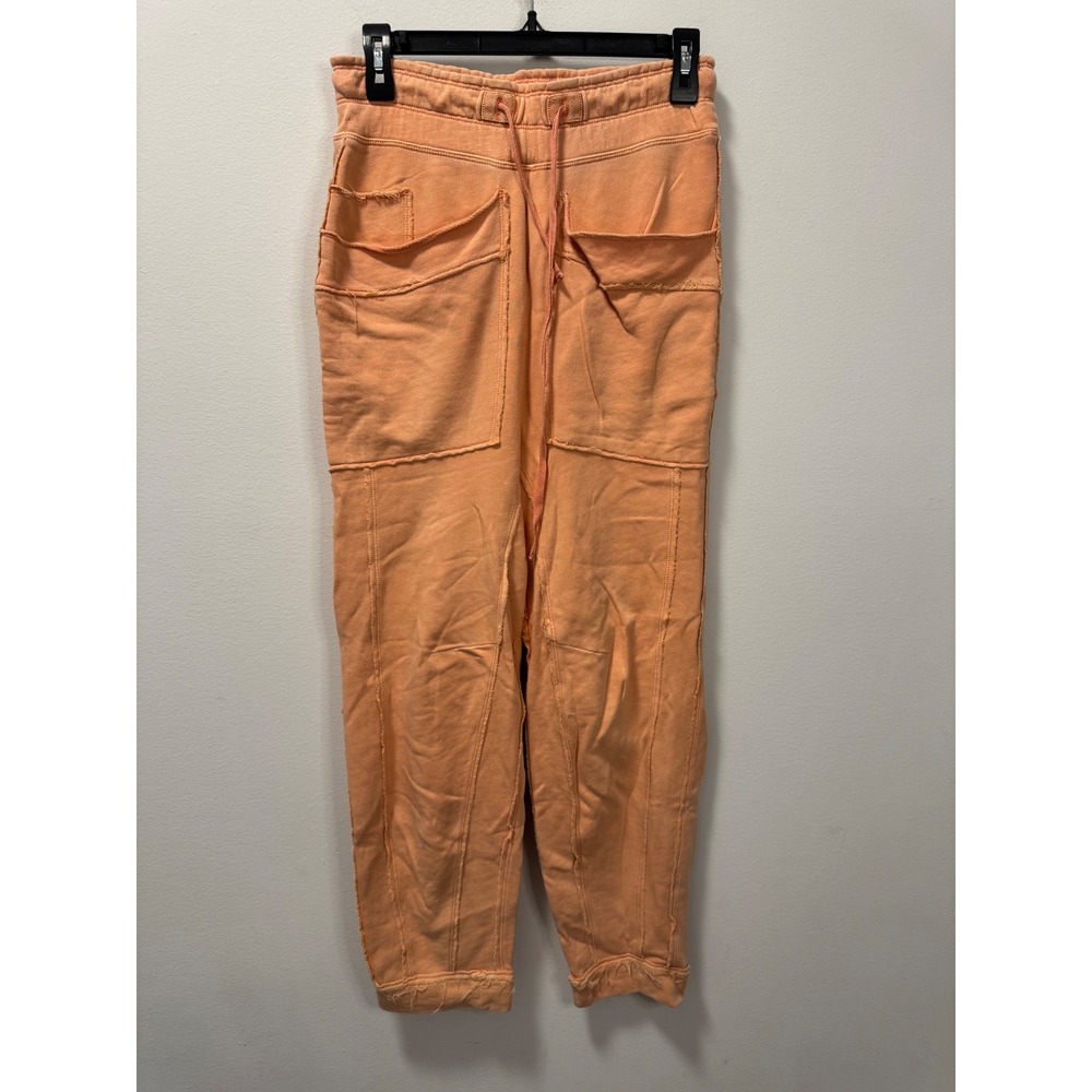 Daily Practice Anthropologie Peach Oversized Raw Edge Joggers Sweatpants XS